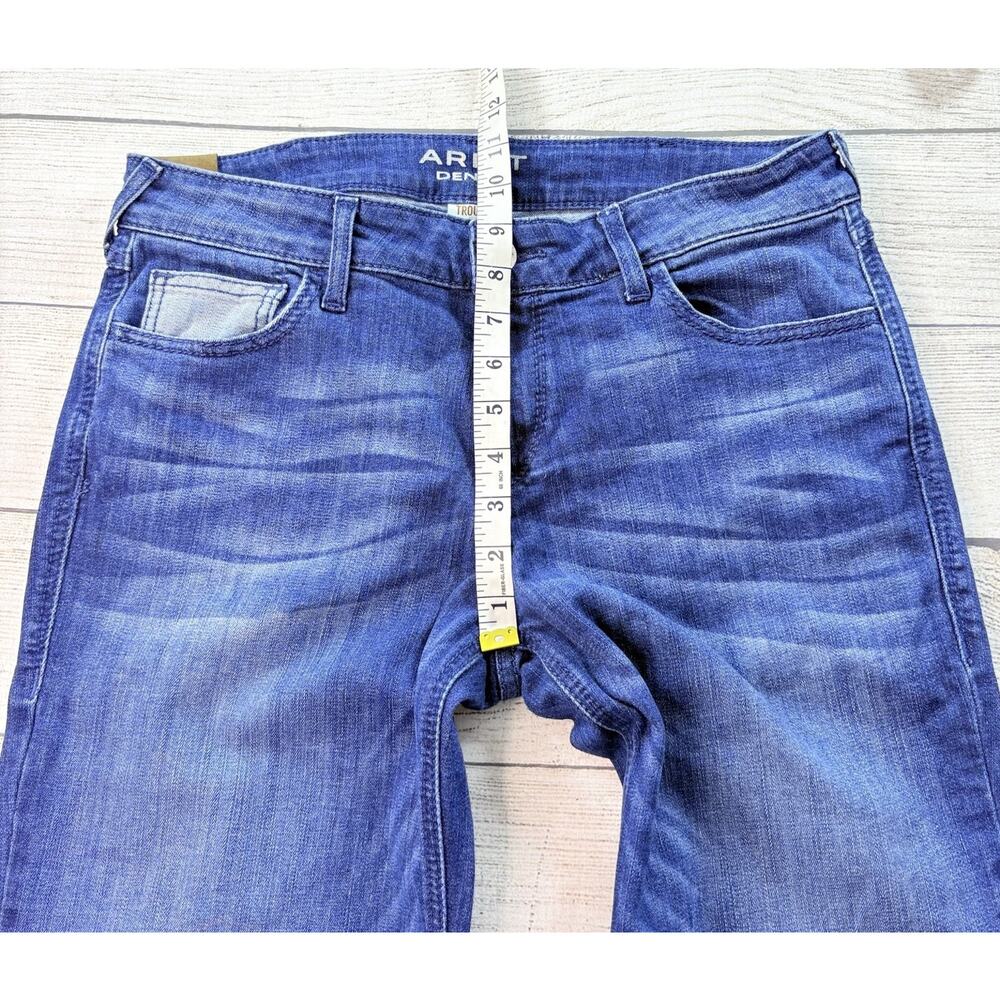 Ariat Denim Women’s Trouser Mid Rise Flare Penelope Jeans Raw Hem Size 31R - Picture 5 of 11